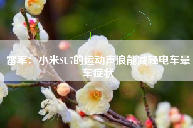 雷军：小米SU7的运动声浪能减轻电车晕车症状