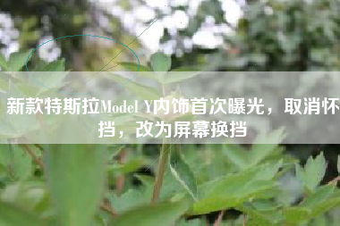 新款特斯拉Model Y内饰首次曝光，取消怀挡，改为屏幕换挡