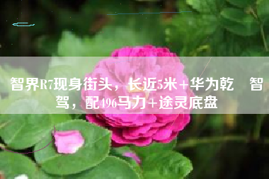 智界R7现身街头，长近5米+华为乾崑智驾，配496马力+途灵底盘