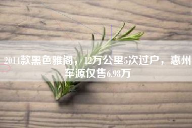 2014款黑色雅阁，12万公里5次过户，惠州车源仅售6.98万