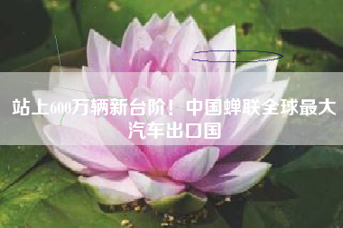 站上600万辆新台阶！中国蝉联全球最大汽车出口国