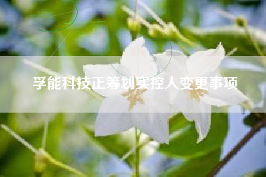 孚能科技正筹划实控人变更事项