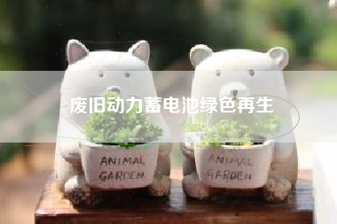 废旧动力蓄电池绿色再生